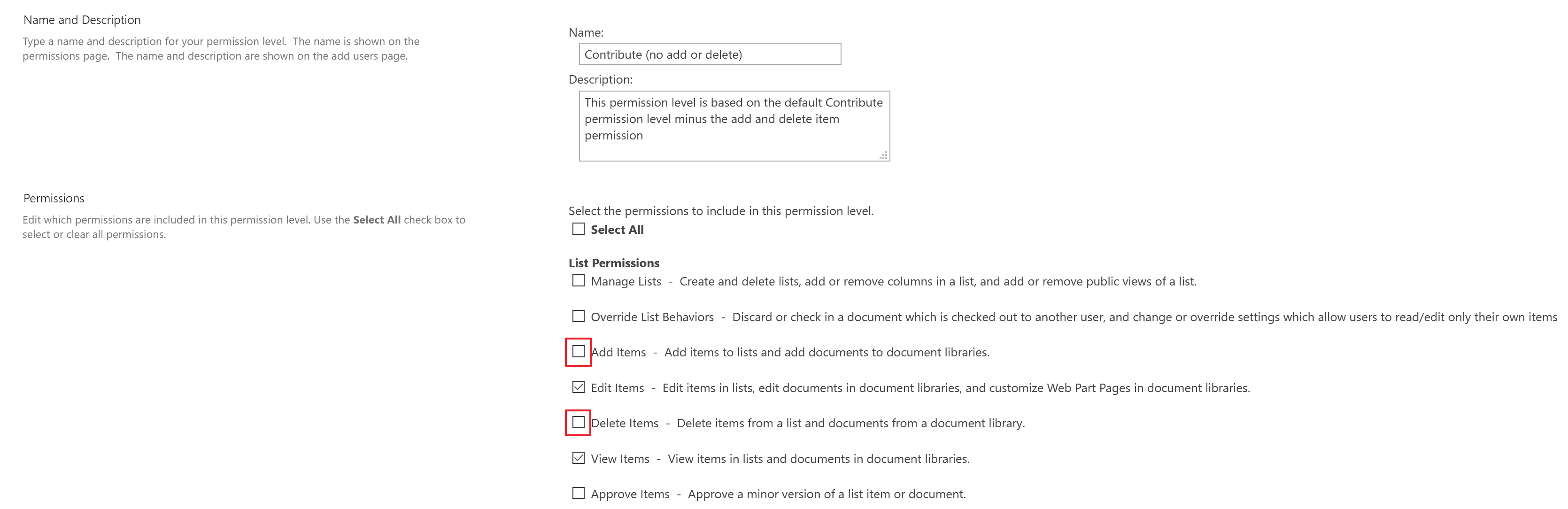 Add additional permission level