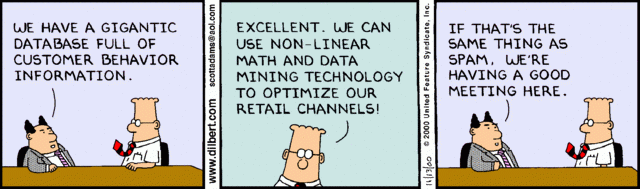 Dilbert 2000/11/13 - Same thing as Spam